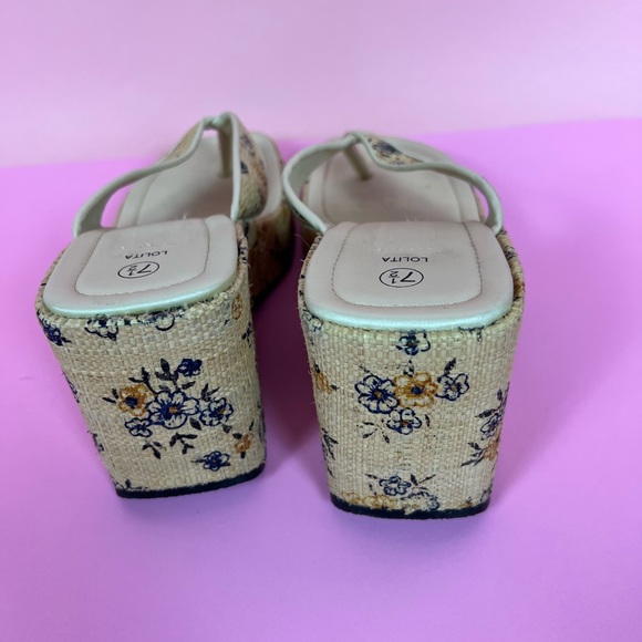 ❌SOLD-DEPOP❌ Lolita Floral Platform Thong Sandals - Picture 5 of 8